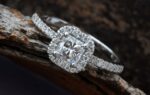 2.15 Carat Princess Cut VVS1 White Diamond Halo Engagement Ring Real 925 Sterling Silver