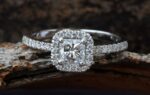 2.15 Carat Princess Cut VVS1 White Diamond Halo Engagement Ring Real 925 Sterling Silver