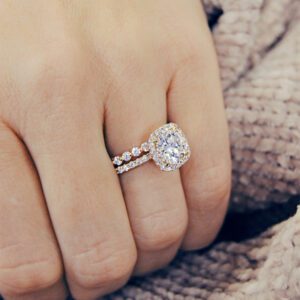 3.00Ctw Brilliant Cut Round Diamond Halo Engagement Ring Bridal Wedding Set Solid 14k Yellow Gold