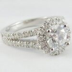 Classic 2.60 Ctw Round White Diamond Wedding Engagement Ring Solid 10k White Gold