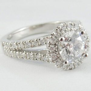 Classic 2.60 Ctw Round White Diamond Wedding Engagement Ring Solid 10k White Gold