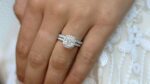 Classic 2.72 Ctw White Cushion Cut Diamond Luxury Bridal Set Engagement Ring 14k White Gold