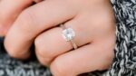 2.06 Carat Excellent Cushion Cut Diamond Solitaire Engagement Ring 14k White Gold Plated