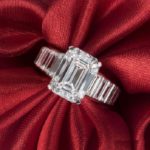Classic  2.62 Ctw  Emerald White Diamond Channel Set Engagement Ring Solid 14k White Gold