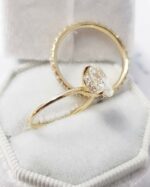 2.60 Ctw Oval Cut VVS1 Diamond Solitaire Engagement Ring Wedding Band Solid 14k Yellow Gold