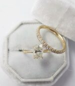 2.60 Ctw Oval Cut VVS1 Diamond Solitaire Engagement Ring Wedding Band Solid 14k Yellow Gold