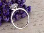 Classic 2.45 CT Cushion Cut Diamond Halo With Accents Engagement Ring 14k Gold Over