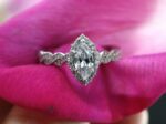 Halo & Infinity Engagement Ring, 2.58 Ctw Marquise Cut VVS1 Diamond Ring Solid 14K White Gold