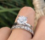 3.00 Ctw Excellent Cut Round Diamond Engagement Ring Wedding Band Real 14k White Gold