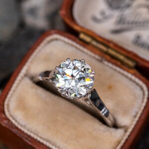 2.30 carat Round Brilliant Diamond Promise Ring Engagement Ring 14k White Gold Over