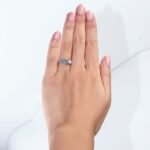 2.55 Carat Three-Stone Round Cut Diamond Wedding Engagement Ring Solid 14k White Gold