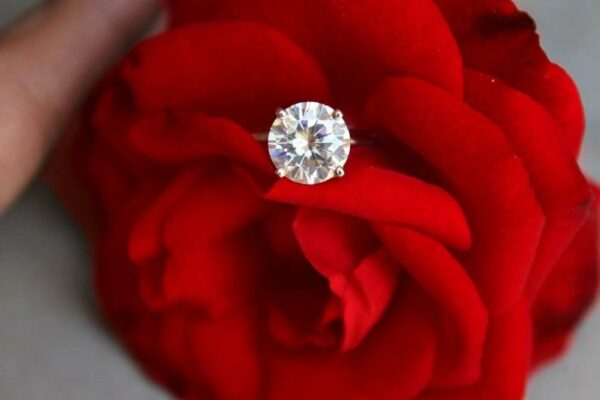 2.40 Carat Brilliant Cut Solitaire Diamond Engagement Ring Promise Ring For Her 14k Yellow Gold Over