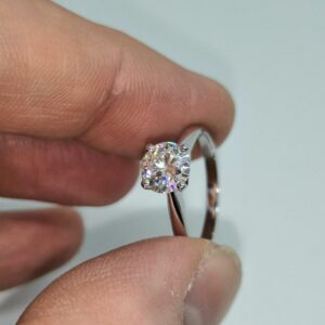 1.93 Ct Round Cut White Diamond Classic Engagement Ring & Promise Ring 925 Sterling Silver