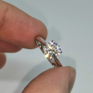 1.93 Ct Round Cut White Diamond Classic Engagement Ring & Promise Ring 925 Sterling Silver