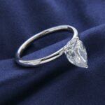 Fancy 2.50Ct Pear Shape White Diamond Solitaire Engagement Ring 14k White Gold Over
