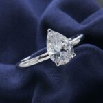 Fancy 2.50Ct Pear Shape White Diamond Solitaire Engagement Ring 14k White Gold Over