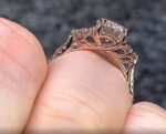 2.53 Ctw Brilliant Cut VVS1 Diamond Side-Stone Engagement Ring 14k White Gold Over