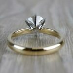 2.05 Ctw Solitaire 6-Prong Round Diamond 2-Tone Best Engagement Ring Solid 14k Yellow Gold