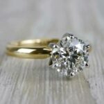 2.05 Ctw Solitaire 6-Prong Round Diamond 2-Tone Best Engagement Ring Solid 14k Yellow Gold