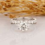1.50 Carat Forever Round Solitaire Diamond Engagement Ring Wedding Band 14k White Gold Plated