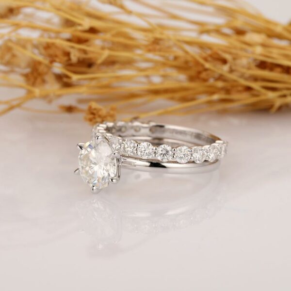 1.50 Carat Forever Round Solitaire Diamond Engagement Ring Wedding Band 14k White Gold Plated