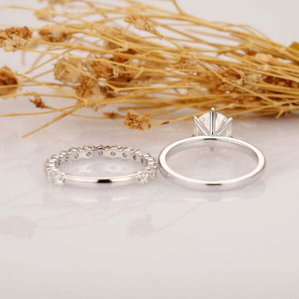 1.50 Carat Forever Round Solitaire Diamond Engagement Ring Wedding Band 14k White Gold Plated