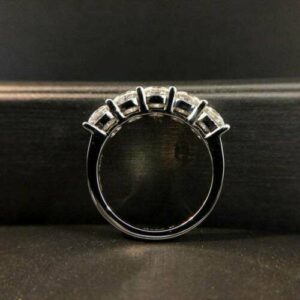 2.05 Ctw Excellent Cut Round Solitaire 5-Stone Wedding Band Ring Solid 14k White Gold