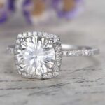 2.50 Ctw Round D/VVS1 Diamond Cushion Shape Halo Wedding Engagement Ring 14k Gold Over