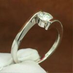 1.50 Carat Round Cut VVS1 Diamond Tension Set Engagement Ring Promise Ring 14k Gold Over
