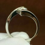 1.50 Carat Round Cut VVS1 Diamond Tension Set Engagement Ring Promise Ring 14k Gold Over