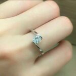 1.50 Carat Round Cut VVS1 Diamond Tension Set Engagement Ring Promise Ring 14k Gold Over