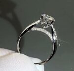 2.50 Ctw Excellent Cut Round Diamond Solitaire Engagement Ring Solid 14k White Gold