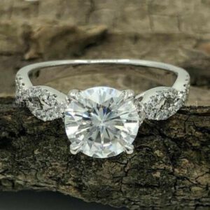 2.45 ctw Solitaire Round Diamond Infinity Engagement Ring 14k Gold Over, Promise Ring For Her