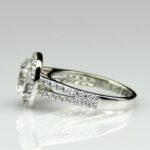 2.68 ctw Round VVS1 Diamond Halo 2-Shank Engagement Ring Real 10k White Gold