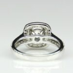 2.68 ctw Round VVS1 Diamond Halo 2-Shank Engagement Ring Real 10k White Gold