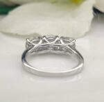 2.60 ctw Solitaire 3-Stone Brilliant Cut Diamond Wedding Engagement Ring 14k White Gold