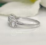 2.60 ctw Solitaire 3-Stone Brilliant Cut Diamond Wedding Engagement Ring 14k White Gold