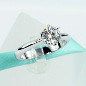 2.00 carat Brilliant Cut Round Diamond Solitaire Engagement Ring 14k White Gold Over