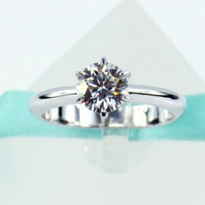 2.00 carat Brilliant Cut Round Diamond Solitaire Engagement Ring 14k White Gold Over