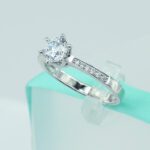 1.70 Ctw Forever Round D/VVS1 Diamond Solitaire With Accents Engagement Ring 14k Gold Over