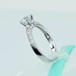 1.70 Ctw Forever Round D/VVS1 Diamond Solitaire With Accents Engagement Ring 14k Gold Over