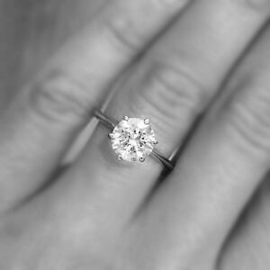 Gorgeous 3.00 CT Big Round White Diamond Solitaire Pretty Engagement Ring Solid 10K White Gold