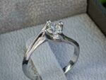 1.50 Carat Round Cut Diamond Classic Engagement Ring Real 925 Sterling Silver Promise Ring For Her