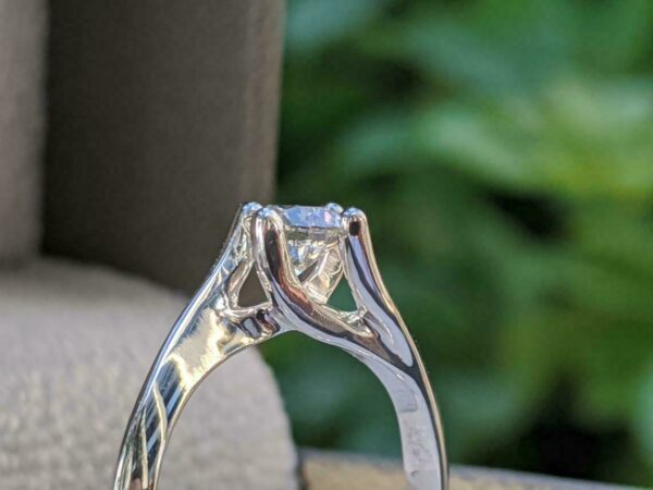 1.50 Carat Round Cut Diamond Classic Engagement Ring Real 925 Sterling Silver Promise Ring For Her