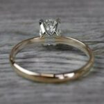 2-Tone Ring, 2.00 CT Brilliant Oval Cut Diamond Promise Ring Engagement Ring 14k Gold Plated