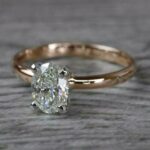 2-Tone Ring, 2.00 CT Brilliant Oval Cut Diamond Promise Ring Engagement Ring 14k Gold Plated