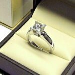 3.00 CT Princess Cut White Diamond Luxury Wedding Engagement Ring Solid 14k White Gold