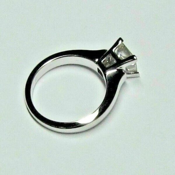 3.00 CT Princess Cut White Diamond Luxury Wedding Engagement Ring Solid 14k White Gold