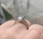 2.10 Ct VVS1 Solitaire Emerald Cut White Diamond Best Engagement Ring Solid 14k White Gold