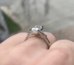 2.10 Ct VVS1 Solitaire Emerald Cut White Diamond Best Engagement Ring Solid 14k White Gold